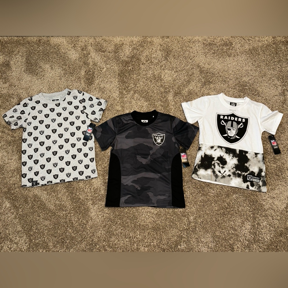 NWT NFL LAS VEGAS RAIDERS JERSEY/TEE BUNDLE